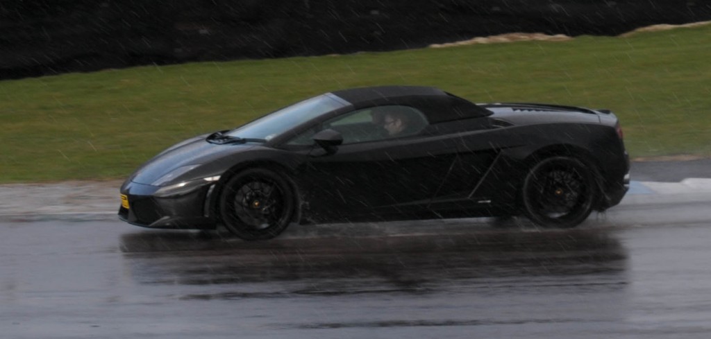 Lamborghini Gallardo - on a very wet day in Thruxton 2014